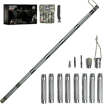 Hiking Tactical Stick Walking Staff 15 in 1 | 8 Tubes